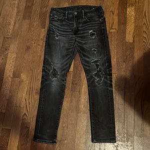 All black American eagle slim fit jeans. Perfect condition. No stains